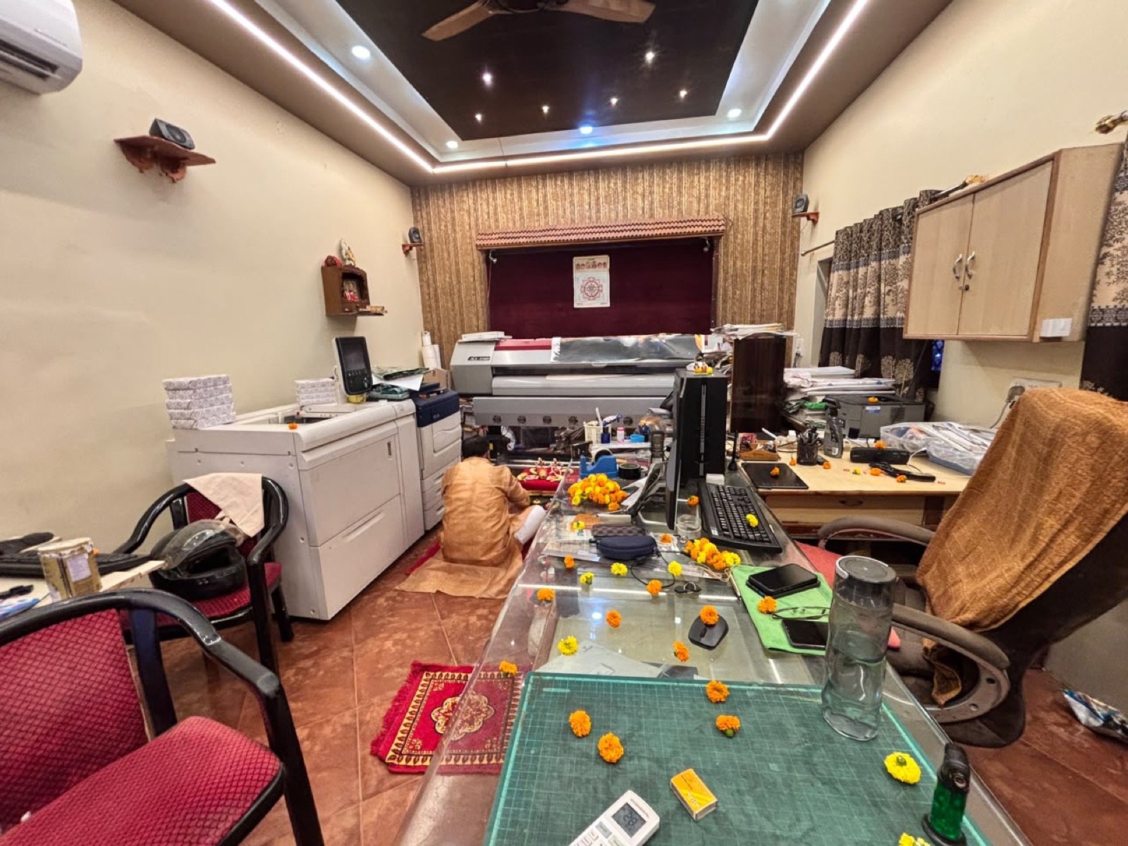 The Graphic Arts studio interior at Lanka, Varanasi, where print and design work is prepared